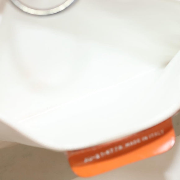 Salvatore Ferragamo Shoulder Bag Nylon Leather Orange Auth 101087