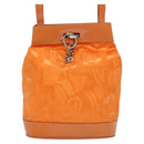 Salvatore Ferragamo Shoulder Bag Nylon Leather Orange Auth 101087-13