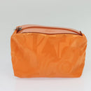Salvatore Ferragamo Shoulder Bag Nylon Leather Orange Auth 101087-20