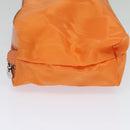 Salvatore Ferragamo Shoulder Bag Nylon Leather Orange Auth 101087-22