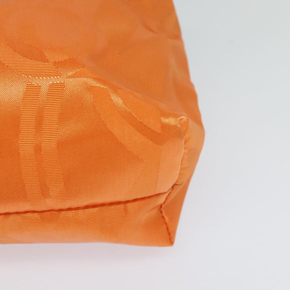 Salvatore Ferragamo Shoulder Bag Nylon Leather Orange Auth 101087