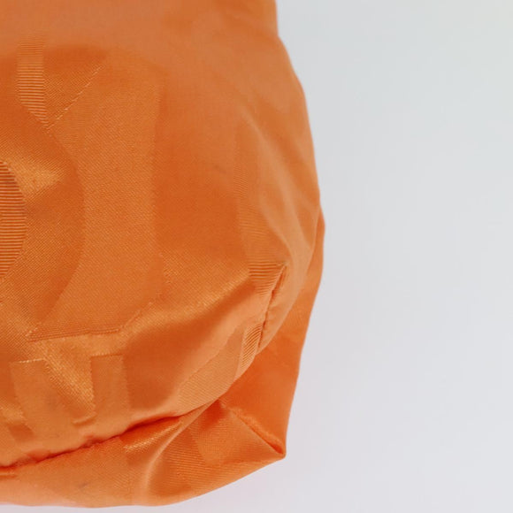 Salvatore Ferragamo Shoulder Bag Nylon Leather Orange Auth 101087