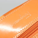 Salvatore Ferragamo Shoulder Bag Nylon Leather Orange Auth 101087-30