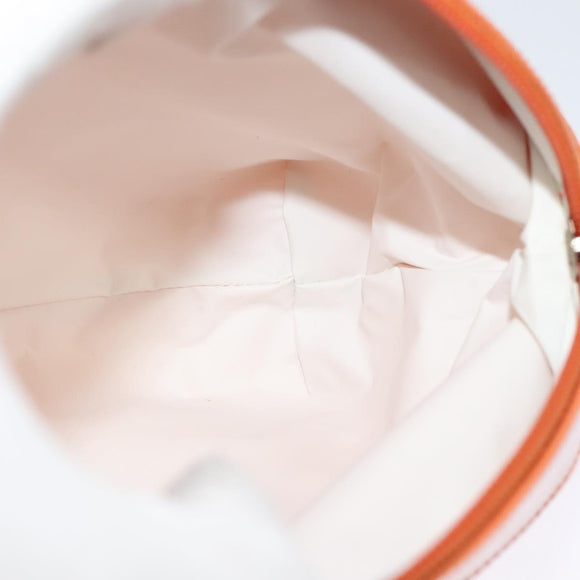 Salvatore Ferragamo Shoulder Bag Nylon Leather Orange Auth 101087