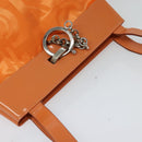 Salvatore Ferragamo Shoulder Bag Nylon Leather Orange Auth 101087-6