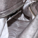 Salvatore Ferragamo Gancini Sofia Hand Bag Leather 2way Silver Auth 101090-21