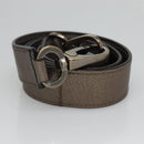 Salvatore Ferragamo Gancini Sofia Hand Bag Leather 2way Silver Auth 101090-24