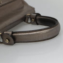 Salvatore Ferragamo Gancini Sofia Hand Bag Leather 2way Silver Auth 101090-7