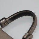 Salvatore Ferragamo Gancini Sofia Hand Bag Leather 2way Silver Auth 101090-8