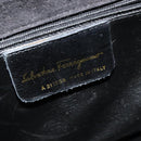 Salvatore Ferragamo Hand Bag Leather 2way Black Auth 101091-12