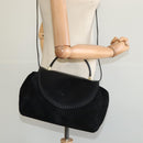 Salvatore Ferragamo Hand Bag Leather 2way Black Auth 101091-22