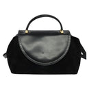 Salvatore Ferragamo Hand Bag Leather 2way Black Auth 101091-13
