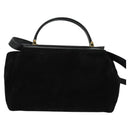 Salvatore Ferragamo Hand Bag Leather 2way Black Auth 101091-2