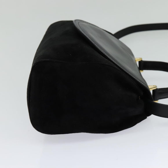 Salvatore Ferragamo Hand Bag Leather 2way Black Auth 101091