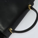 Salvatore Ferragamo Hand Bag Leather 2way Black Auth 101091-6