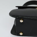 Salvatore Ferragamo Hand Bag Leather 2way Black Auth 101092-9