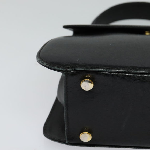 Salvatore Ferragamo Hand Bag Leather 2way Black Auth 101092