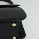 Salvatore Ferragamo Hand Bag Leather 2way Black Auth 101092-14