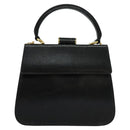 Salvatore Ferragamo Hand Bag Leather 2way Black Auth 101092-13