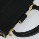 Salvatore Ferragamo Hand Bag Leather 2way Black Auth 101092-6