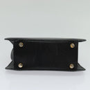 Salvatore Ferragamo Hand Bag Leather 2way Black Auth 101092-5