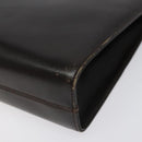 Salvatore Ferragamo Gancini Chain Shoulder Bag Leather Brown Gold Auth 101093-15