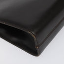 Salvatore Ferragamo Gancini Chain Shoulder Bag Leather Brown Gold Auth 101093-16