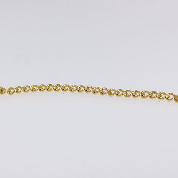 Salvatore Ferragamo Gancini Chain Shoulder Bag Leather Brown Gold Auth 101093