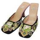 FENDI High Heels Canvas 35 1/2 Pink Auth 101094-1