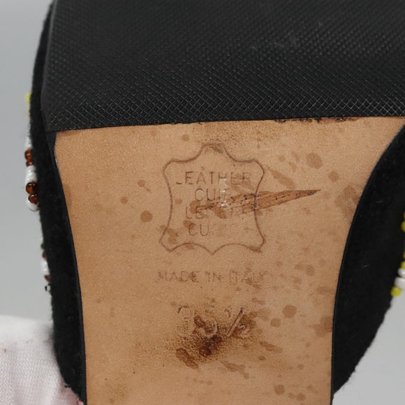 FENDI High Heels Canvas 35 1/2 Pink Auth 101094