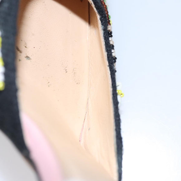 FENDI High Heels Canvas 35 1/2 Pink Auth 101094