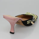 FENDI High Heels Canvas 35 1/2 Pink Auth 101094-18