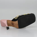 FENDI High Heels Canvas 35 1/2 Pink Auth 101094-22