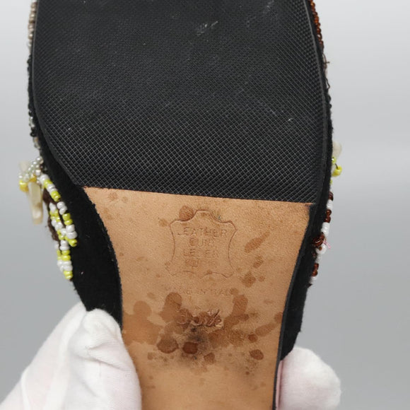 FENDI High Heels Canvas 35 1/2 Pink Auth 101094