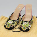 FENDI High Heels Canvas 35 1/2 Pink Auth 101094-34
