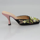 FENDI High Heels Canvas 35 1/2 Pink Auth 101094-4