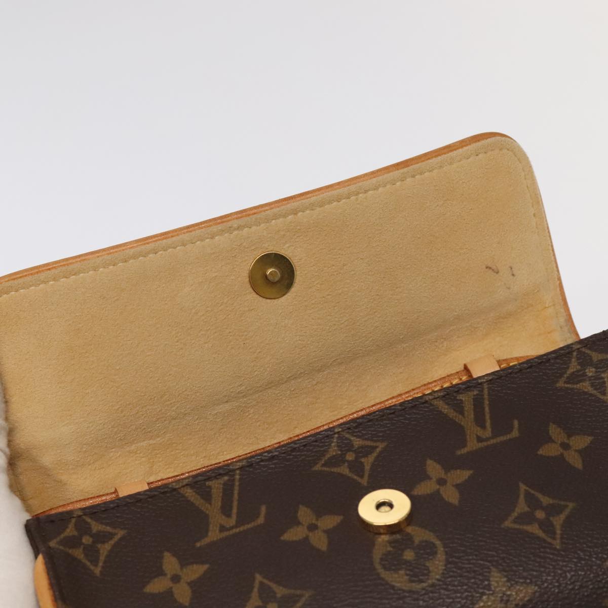 LOUIS VUITTON Monogram Pochette Twin PM Shoulder Bag M51854 LV Auth 101114