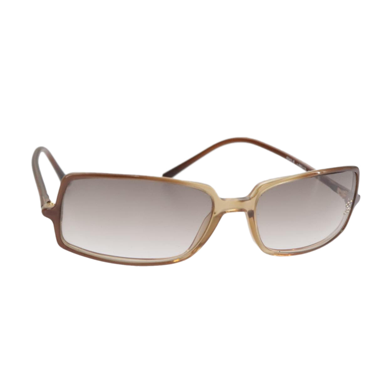 CHANEL Sunglasses plastic Brown CC Auth 101115