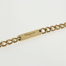 Salvatore Ferragamo Chain Shoulder Bag Enamel Black Gold Auth 101117-15