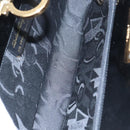 Salvatore Ferragamo Chain Shoulder Bag Enamel Black Gold Auth 101117-11
