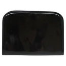 Salvatore Ferragamo Chain Shoulder Bag Enamel Black Gold Auth 101117-2