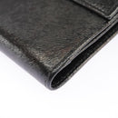 FENDI Wallet Leather Black Auth 101125-11
