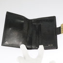 FENDI Wallet Leather Black Auth 101125-15