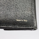 FENDI Wallet Leather Black Auth 101125-17