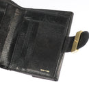 FENDI Wallet Leather Black Auth 101125-19