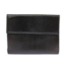FENDI Wallet Leather Black Auth 101125-3