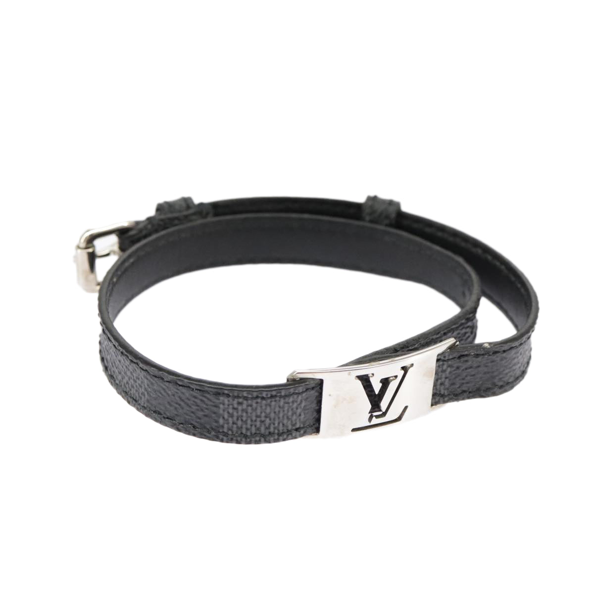 LOUIS VUITTON Damier Graphite Bracelet M6616 LV Auth 101135