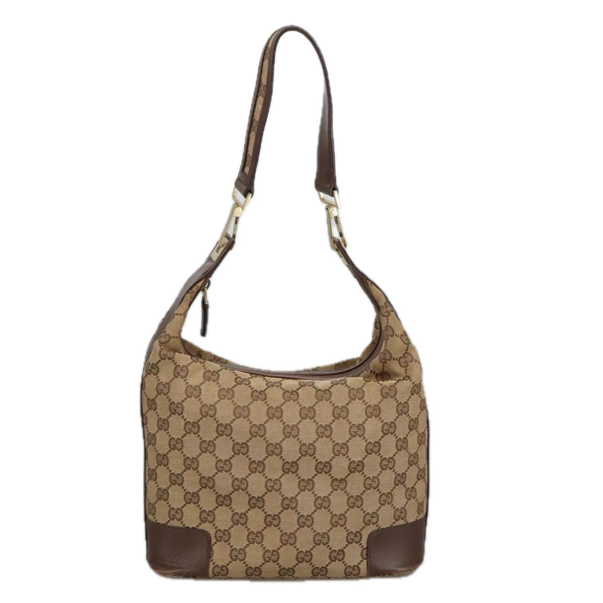 GUCCI GG Canvas Shoulder Bag Beige Gold 001 4204 Auth 101137