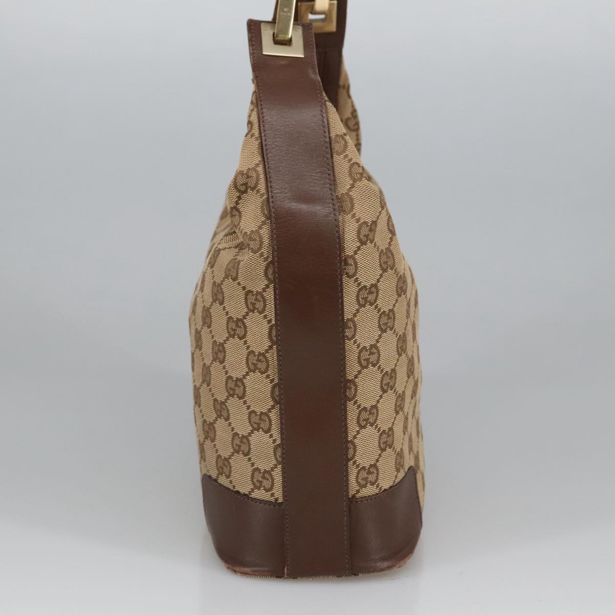 GUCCI GG Canvas Shoulder Bag Beige Gold 001 4204 Auth 101137