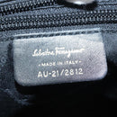 Salvatore Ferragamo Shoulder Bag Canvas Black Auth 101143-16